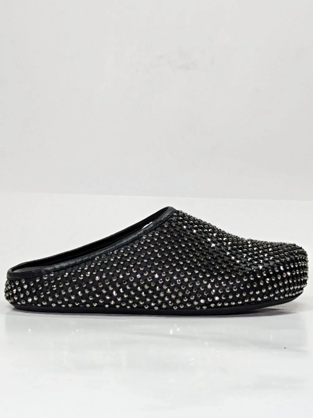 Marni Men's Fussbett Sabot Mules With Rhinestones Black Size 41 (MSRP $1,170)